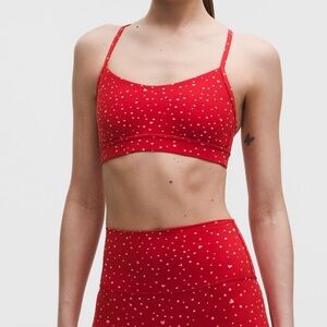NWT Flow Y Nulu Heart Scatter Dot Print Candy Cloud Oxford Red